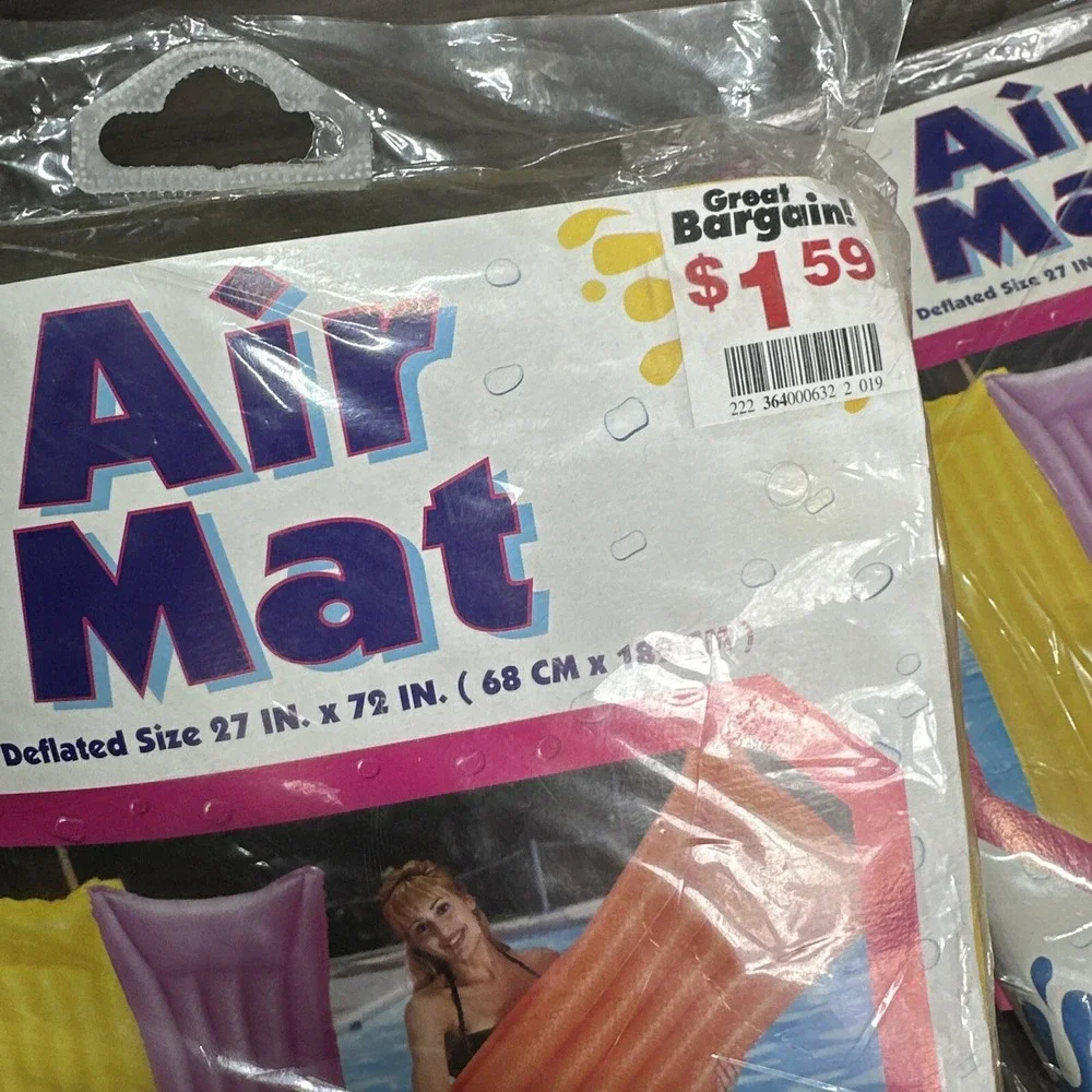 2 VTG Baywatch H2O Surf's Up Pamela Anderson Air Mat Tony NOS Pool Inflatable